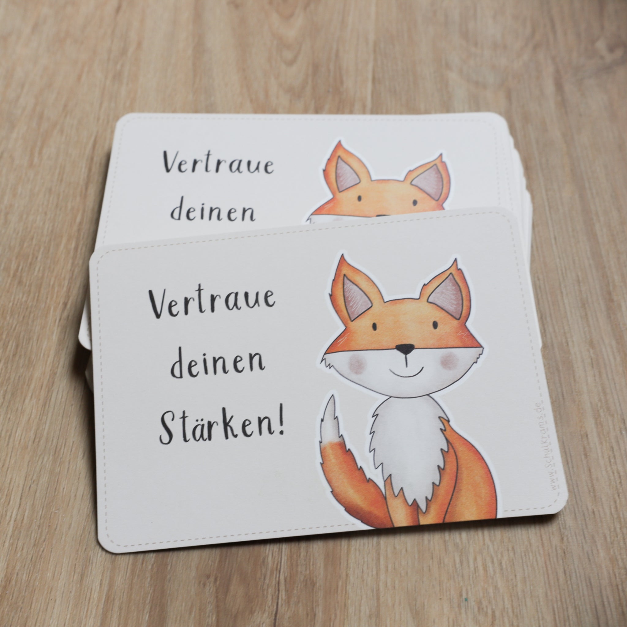 Postkarte Fuchs &quot;Vertraue deinen Stärken!&quot;