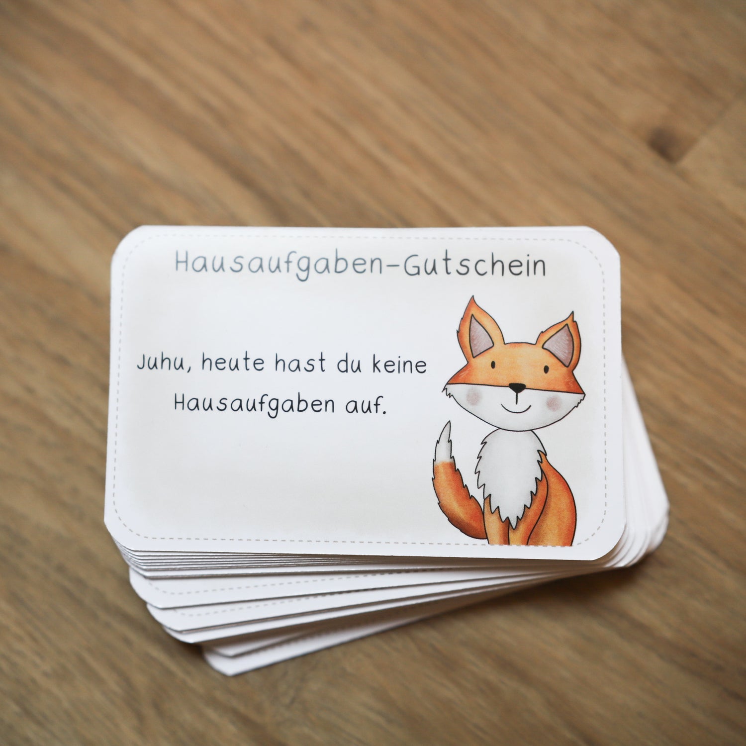 Hausaufgabengutschein Fuchs