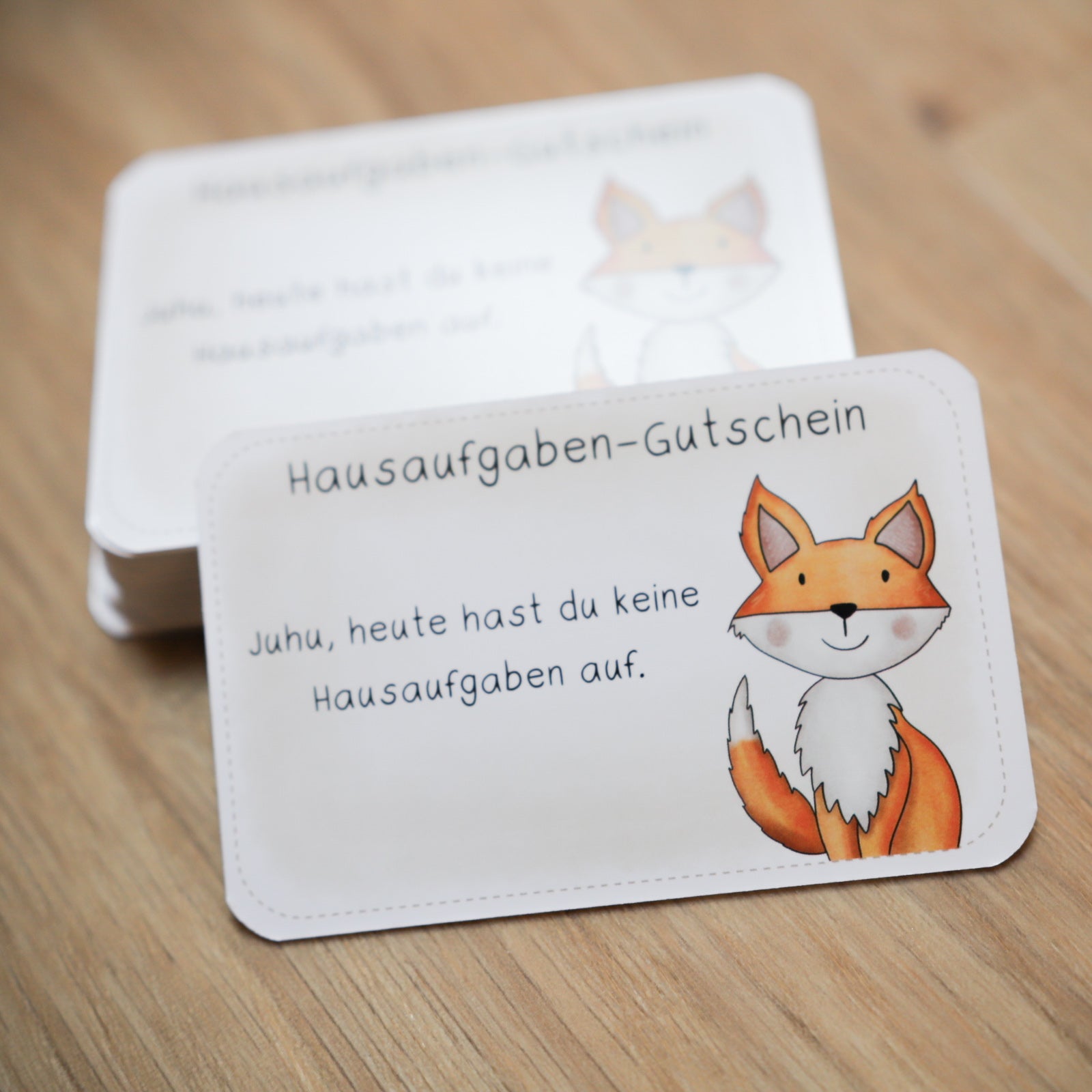 Hausaufgabengutschein Fuchs