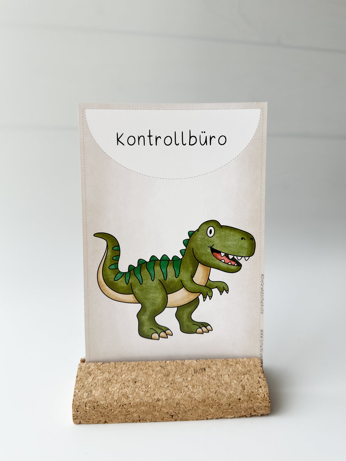 Kontrollbüro Karte Aufsteller Dino