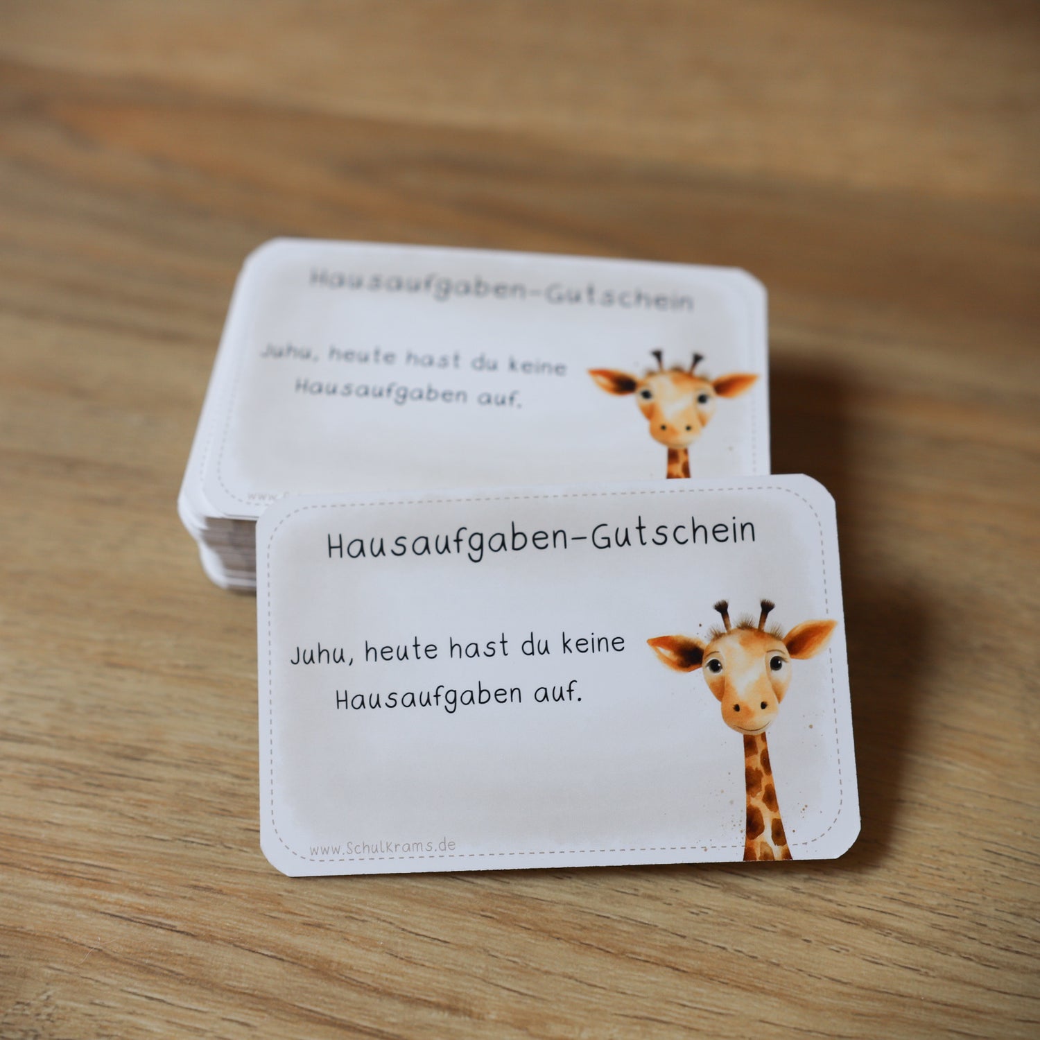 Hausaufgabengutschein Giraffe