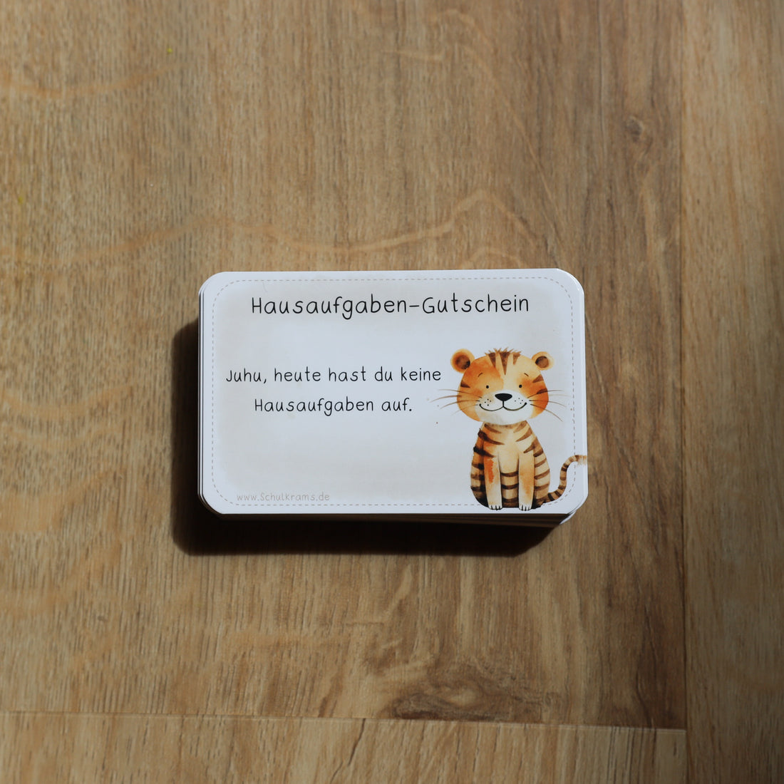 Hausaufgabengutschein Tiger