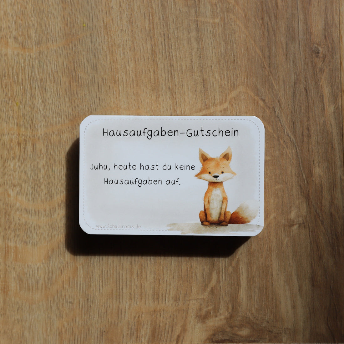 Hausaufgabengutschein Fuchs 2