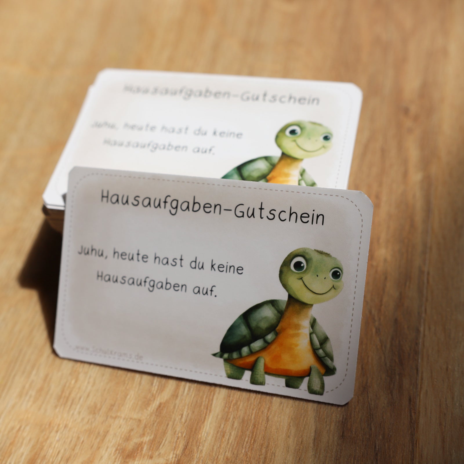 Hausaufgabengutschein Schildkröte – Schulkrams