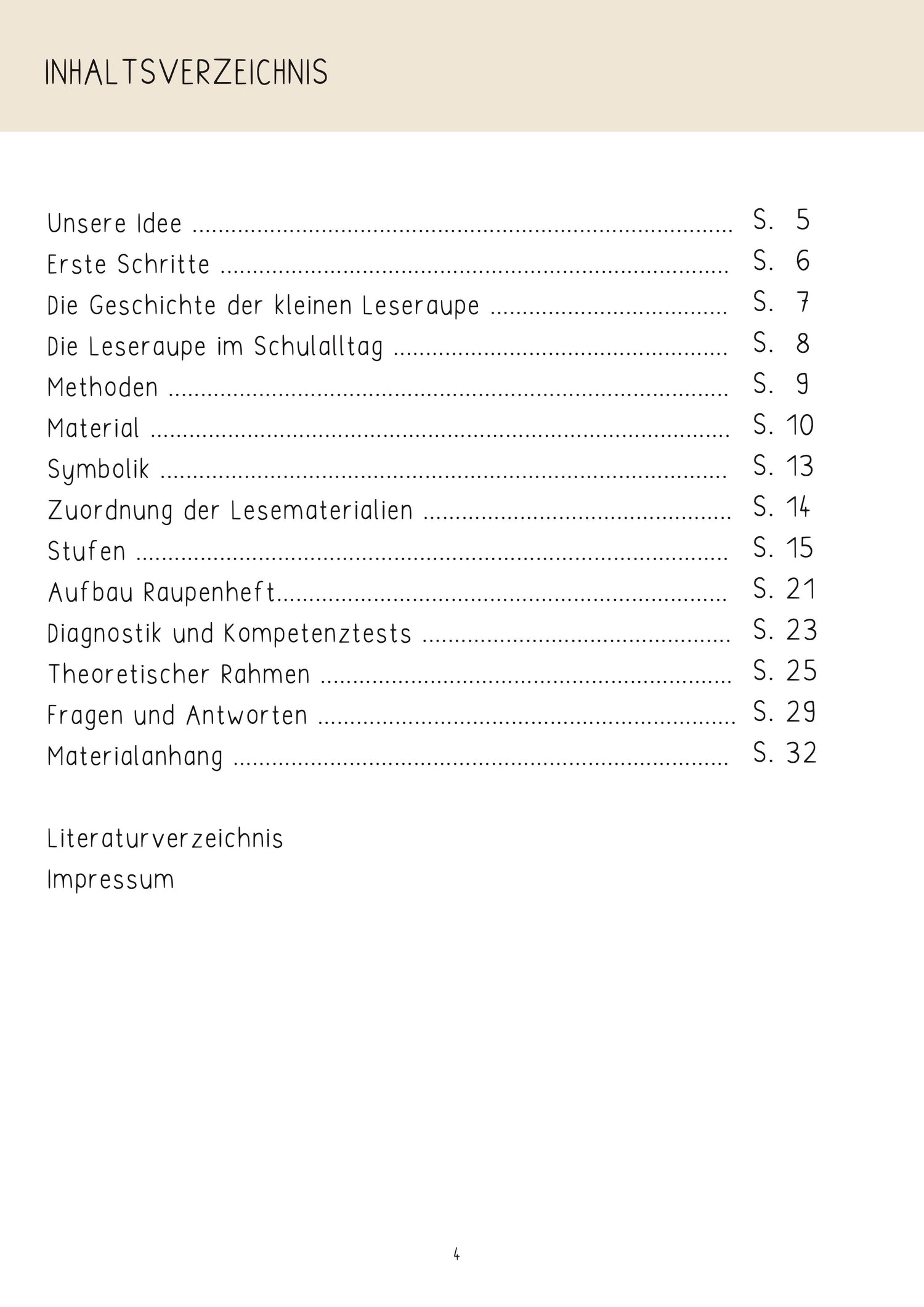 Leseraupe Lesekonzept für die Klassen 1-3