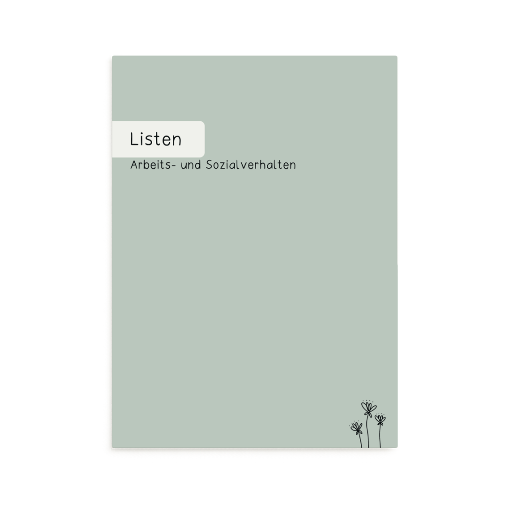 Listenheft Arbeits- und Sozialverhalten Cover