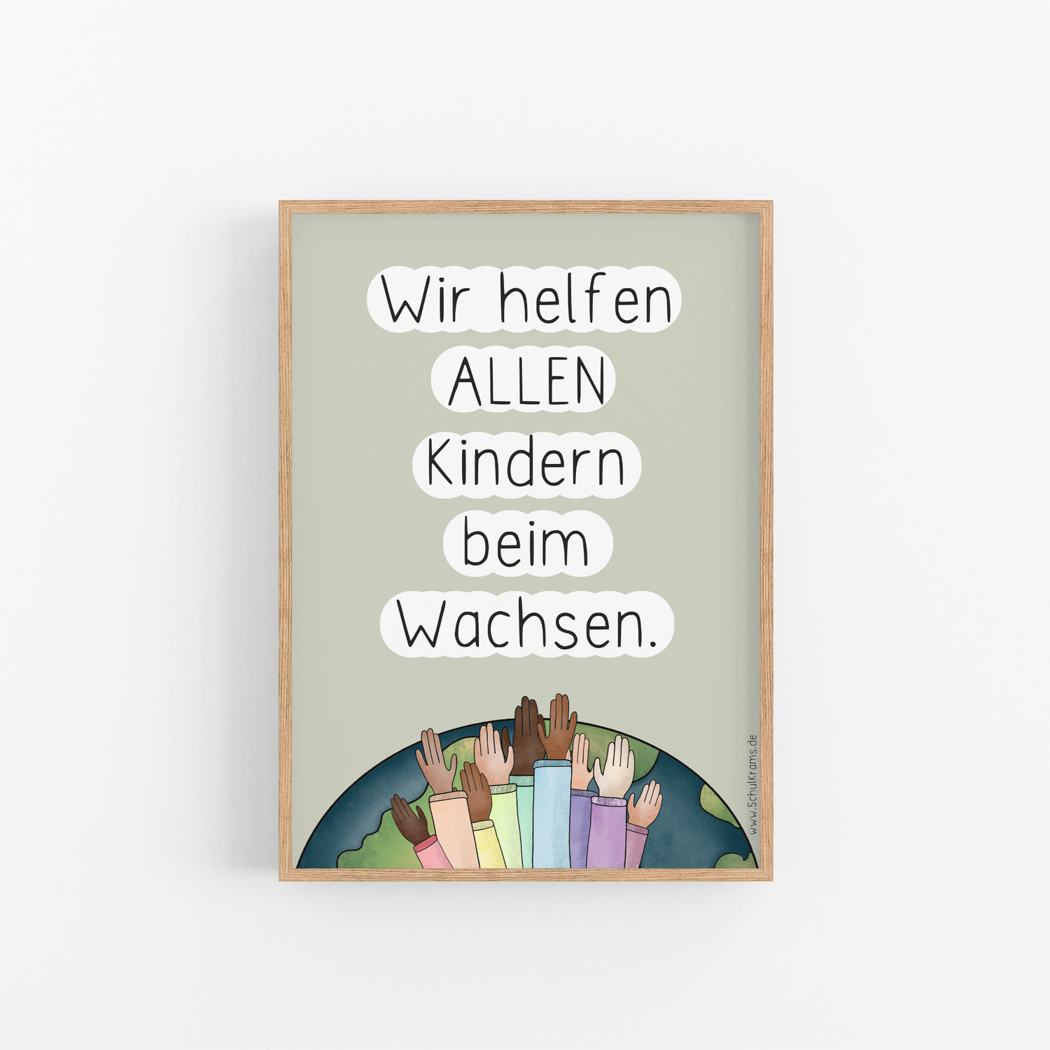 Poster &quot;Wir helfen allen Kindern beim Wachsen.&quot; DOWNLOAD