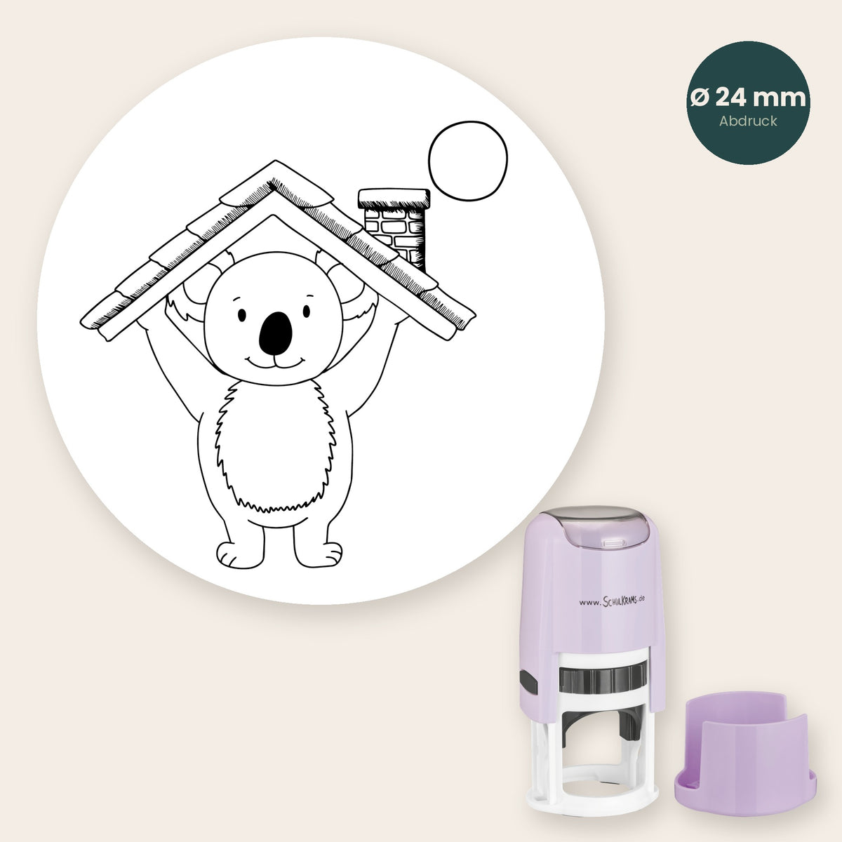 Stempel Koala - Haus mit Kreis
