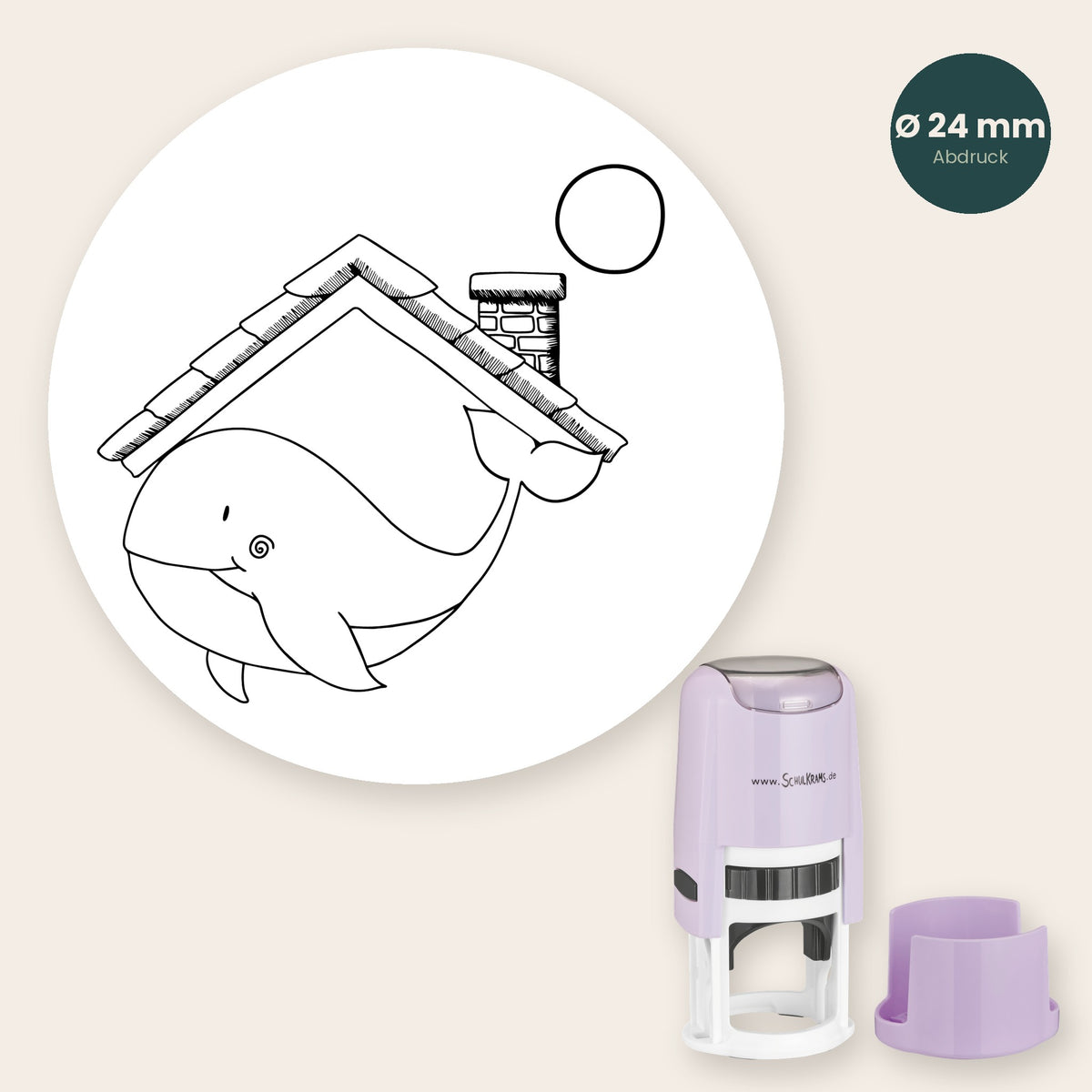 Stempel Wal - Wal mit Kreis