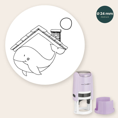 Stempel Wal - Wal mit Kreis