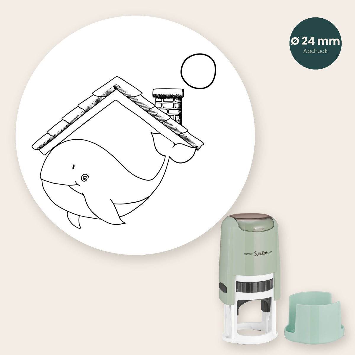 Stempel Wal - Wal mit Kreis