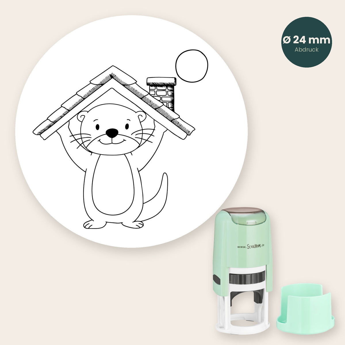 Stempel Otter - Haus mit Kreis