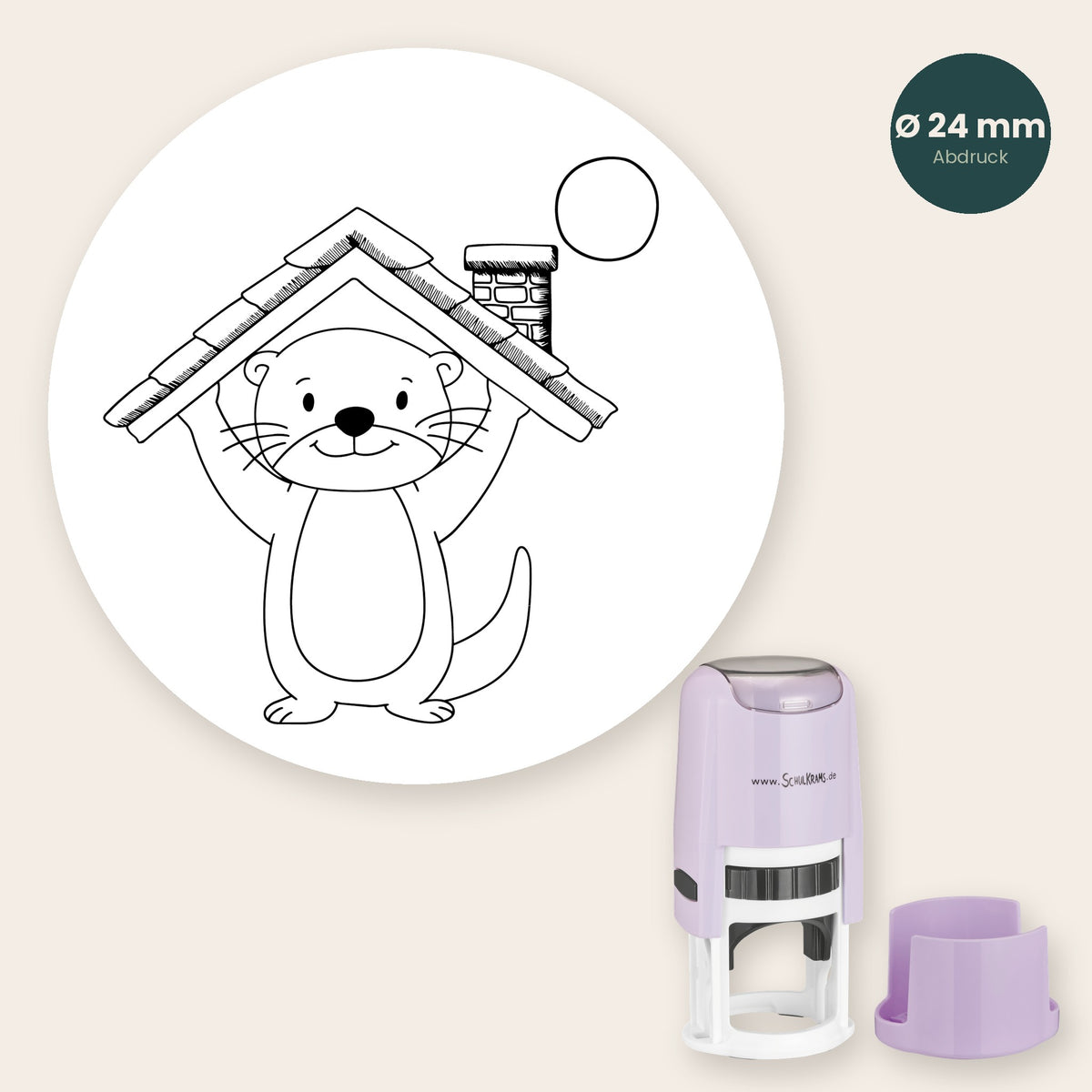 Stempel Otter - Haus mit Kreis