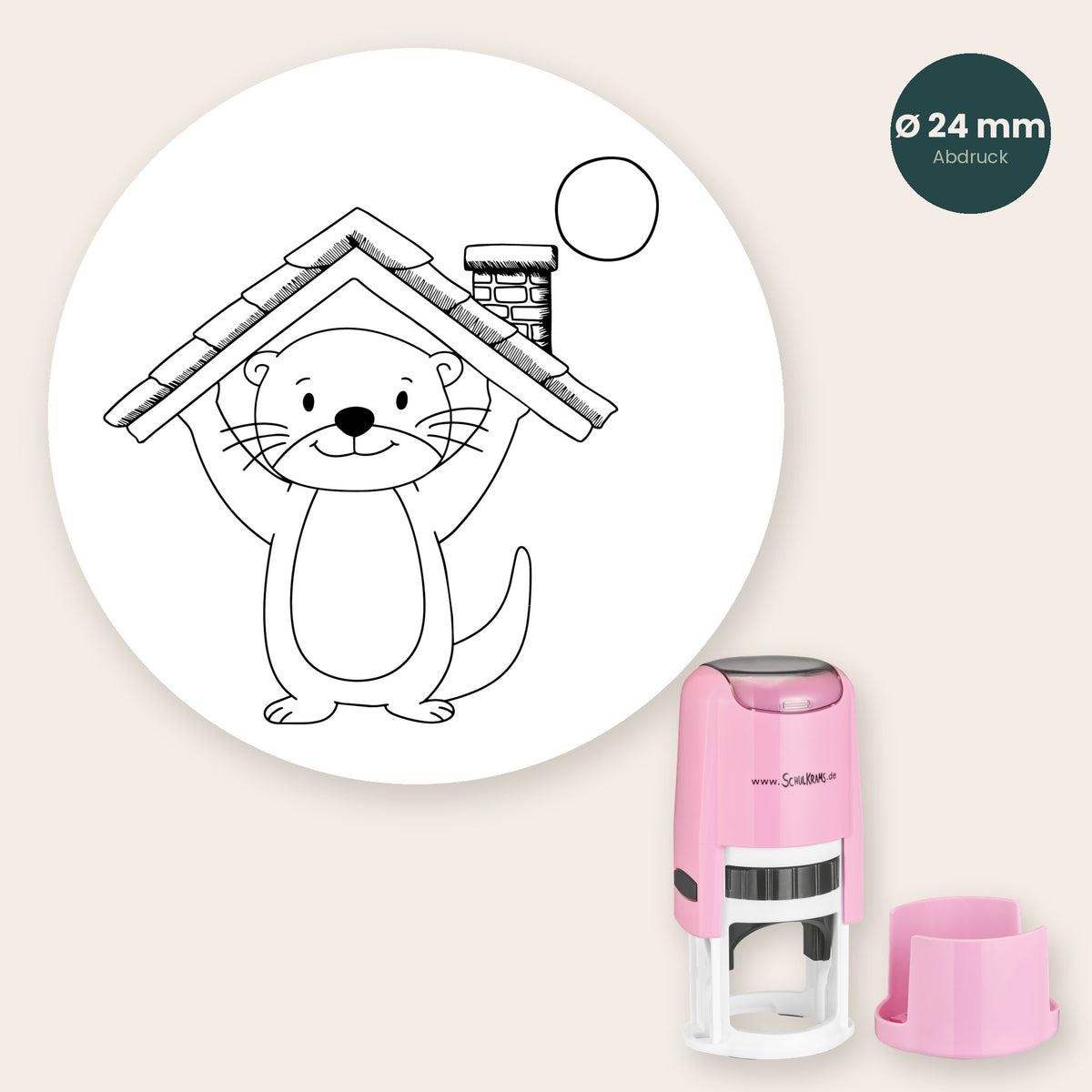 Stempel Otter - Haus mit Kreis