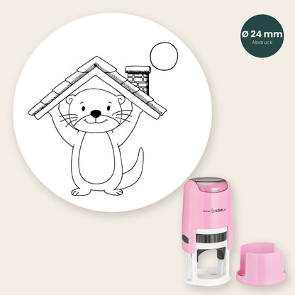 Stempel Otter - Haus mit Kreis