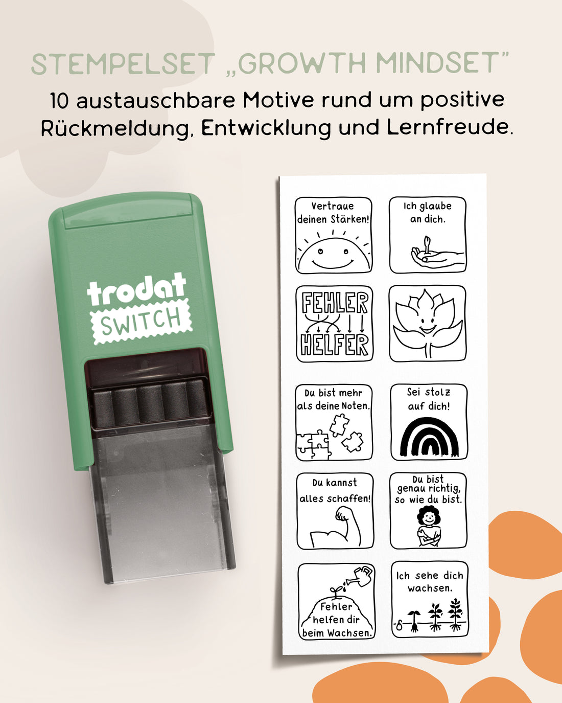 SWITCH Stempelset Growth Mindset - 10 Motive zum Wechseln
