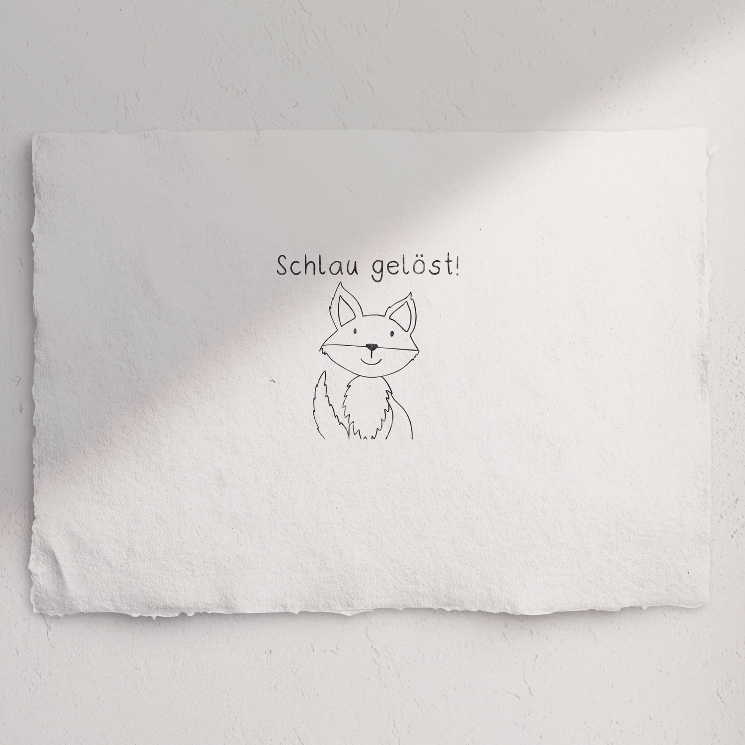 Stempel Fuchs &quot;Schlau gelöst!&quot; - Schulstempel 20x20mm