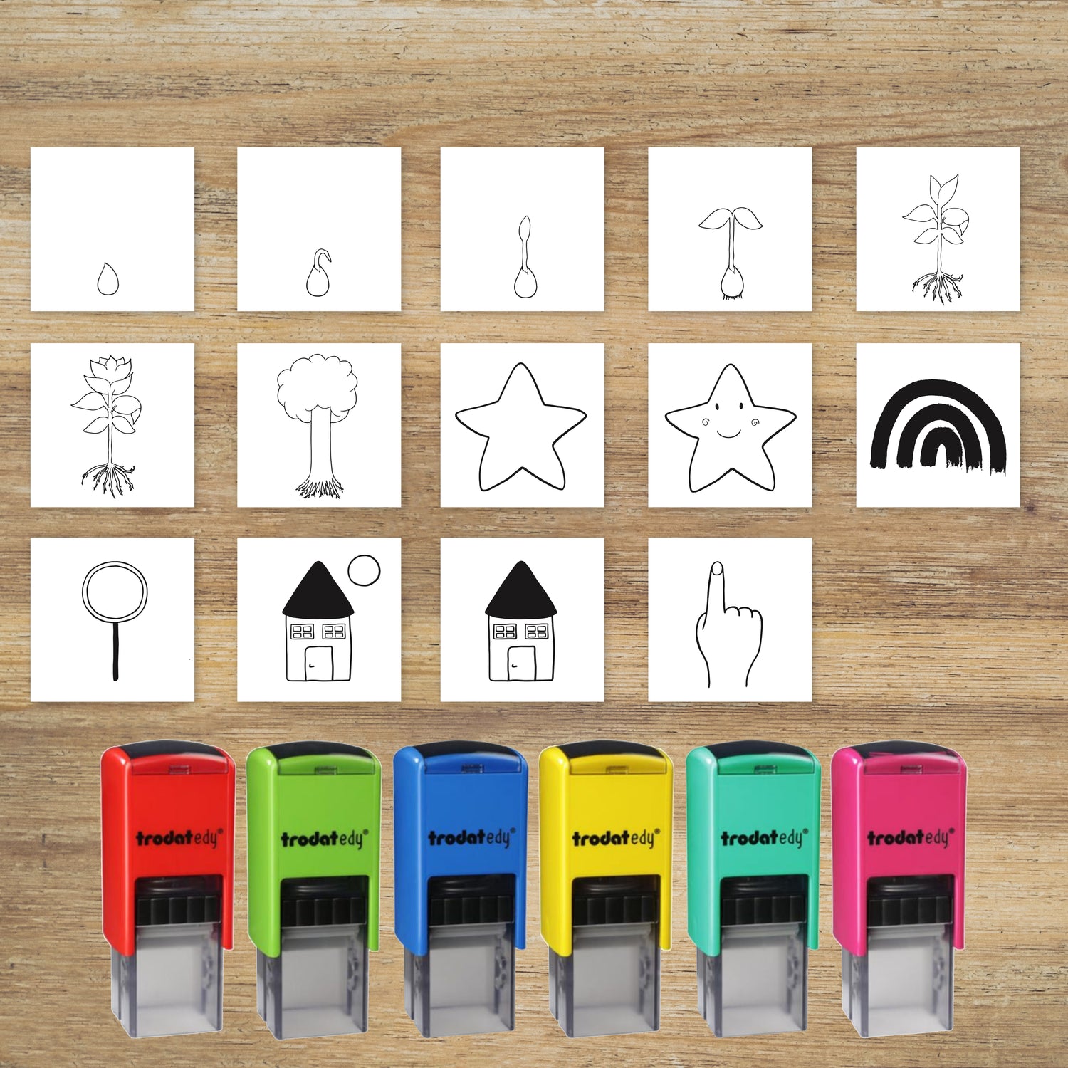 Stempelbaukasten - Ein Stempel nach deinen Wünschen (Modell Edy - Abdruckfläche 20 x 20mm)