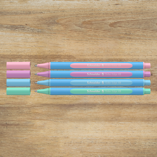Kugelschreiber Slider Edge 4er Blister - pastell