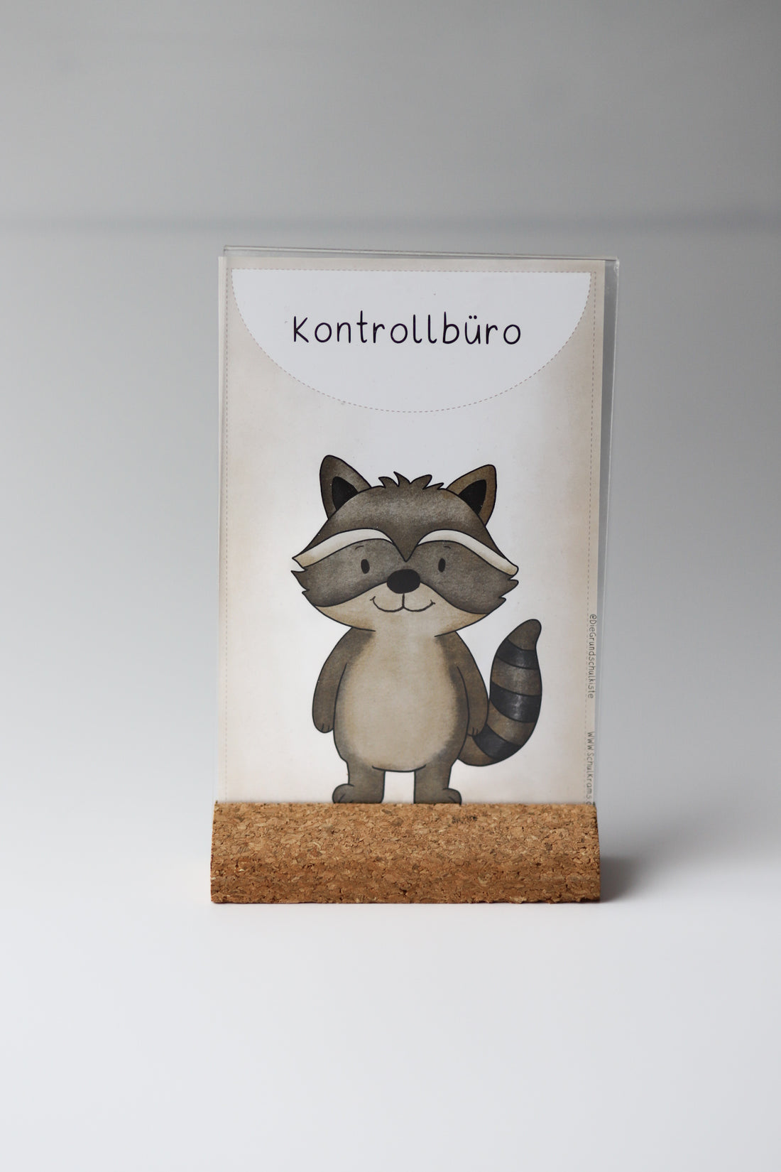 Kontrollbüro Karte Aufsteller Waschbär