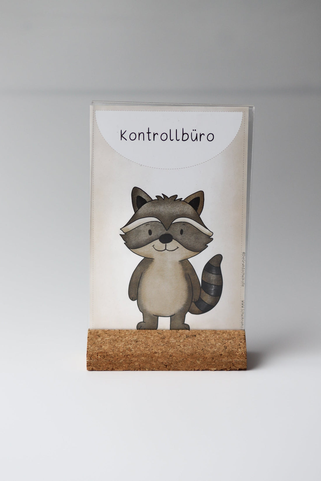 🎁 Kontrollbüro Karte Aufsteller Waschbär (gratis Geschenk)