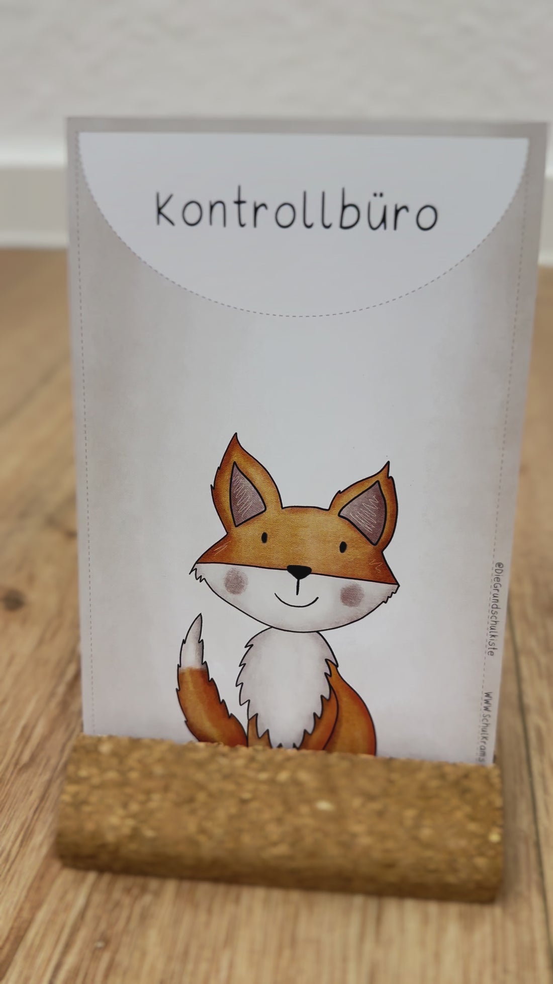 Kontrollbüro Karte Aufsteller Fuchs