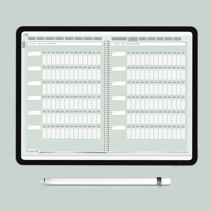 Digitaler Planer - Version 1 (Wochenplanung pro Fach)