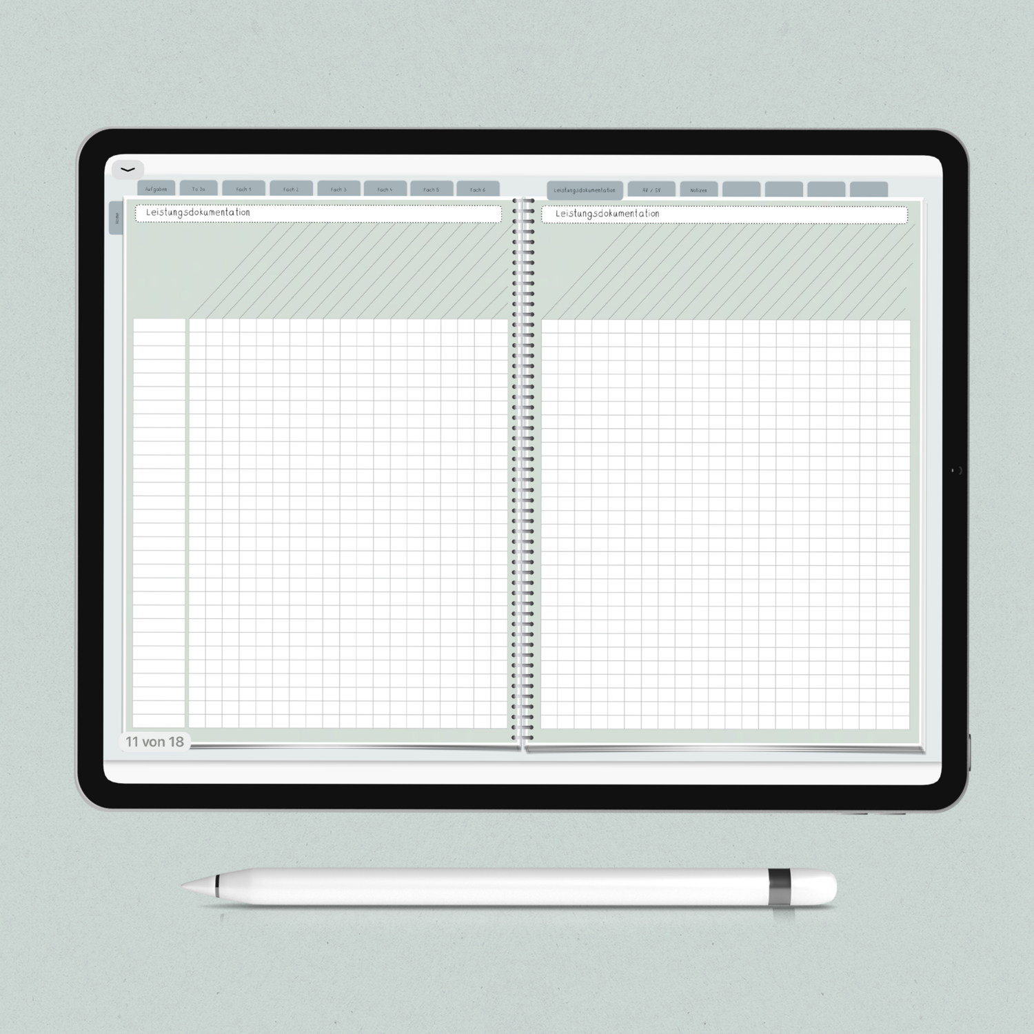 Digitaler Planer - Version 1 (Wochenplanung pro Fach)